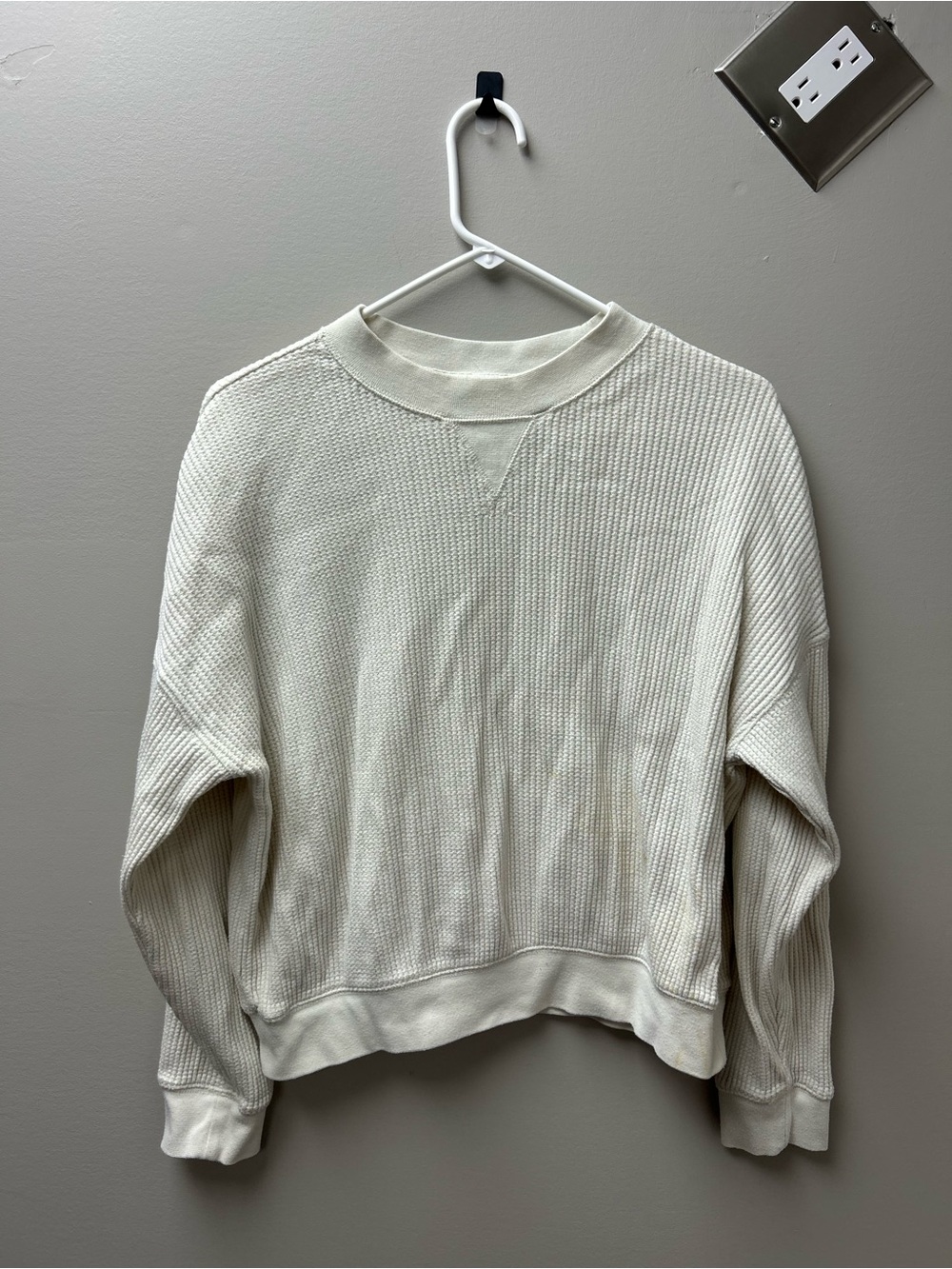 Gap Women’s Waffleknit Long Sleeve Crewneck Sweater